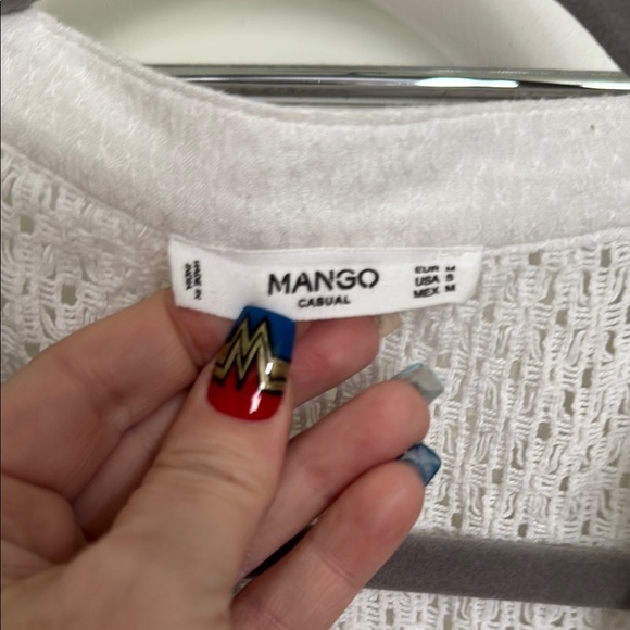 Mango White Sleeveless Tie Front Tunic - Picture 2 of 7